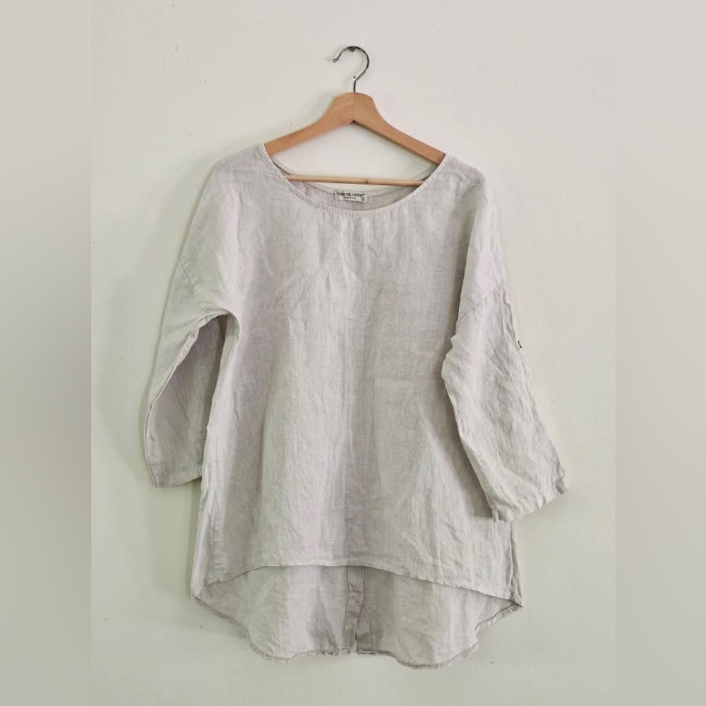 Terzo Millenno 100% Linen Top Small Oversized